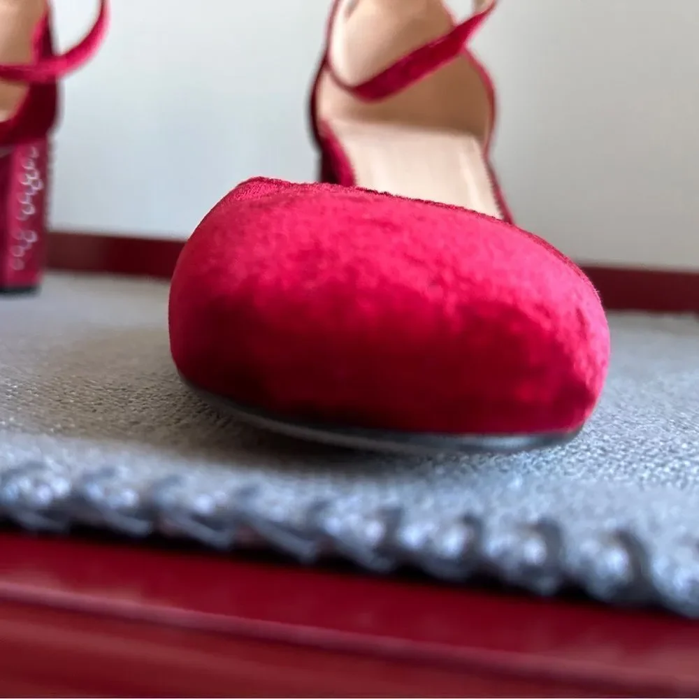 NWOT J.Crew Maisie Studded Velvet Heels